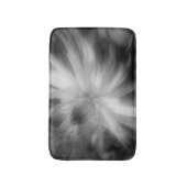 Tapis De Bain Fleur Dahlia En Noir Et Blanc (Devant (Vertical))