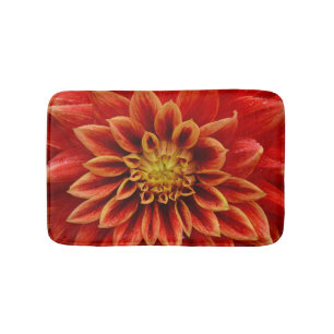 Tapis De Bain Fleur dahlia orange