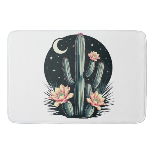 Tapis De Bain Fleur de cactus nocturne (Devant)
