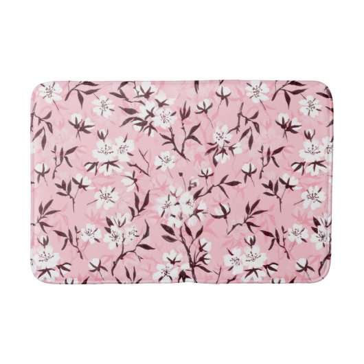 Tapis De Bain Fleur de cerisier blanc (Devant)