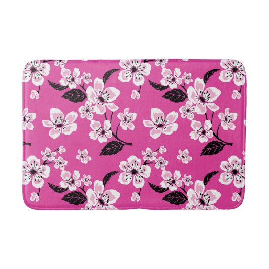 TAPIS DE BAIN FLEUR DE CERISIER - SAKURA (ROSE) (Devant)