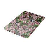 Tapis De Bain Fleur de cerisiers et poulets verts (Angle)