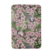 Tapis De Bain Fleur de cerisiers et poulets verts (Devant (Vertical))