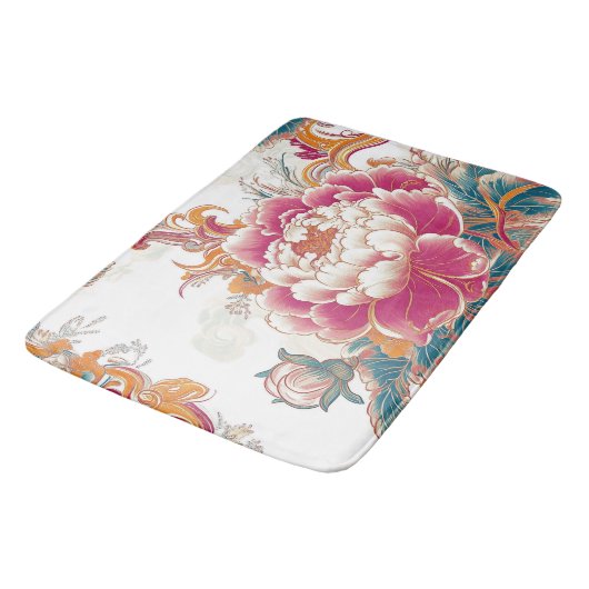 Tapis De Bain Fleur de Crimson (Angle)