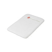 Tapis de bain fleur de gerbera rouge pâle (Angle)
