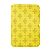 Tapis De Bain Fleur de lis Motif jaune (Devant (Vertical))
