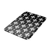 Tapis De Bain Fleur de lis noir design Motif (Angle)