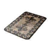 Tapis De Bain Fleur de lis - Noir et Or (Angle)