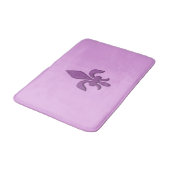 Tapis De Bain Fleur de Lis violet violet sur lavande (Angle)