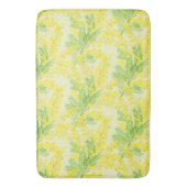 Tapis De Bain Fleur de mimosa moelleuse jaune (devant Vertical)