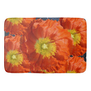 Tapis De Bain Fleur de pavot orange orange clair