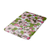 Tapis De Bain Fleur de pomme sur blanc (Angle)
