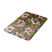 Tapis De Bain Fleur de pomme sur vert foncé (Angle)