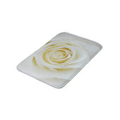 Tapis De Bain Fleur de rose blanche Paillasse (Angle)