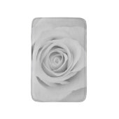 Tapis De Bain Fleur de rose noire et blanche (Devant (Vertical))