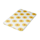 Tapis De Bain Fleur de tournesol jaune Motif simple à fleurs (Angle)