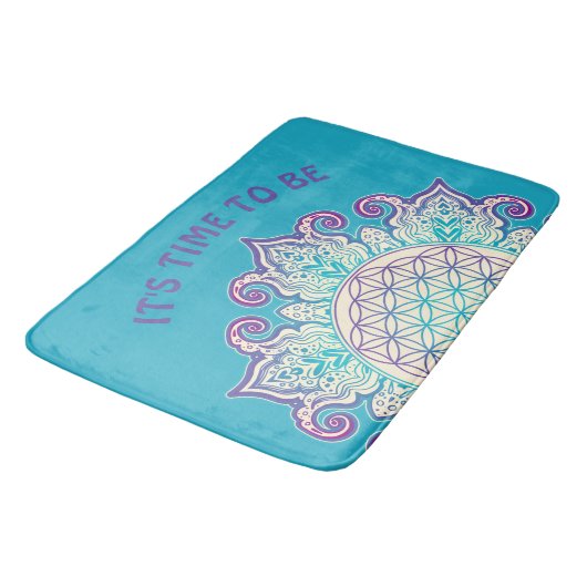 Tapis De Bain Fleur De Vie - Indien Mandala 2 (Angle)