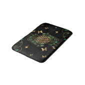 Tapis De Bain Fleur de vie - Malachite et papillons (Angle)