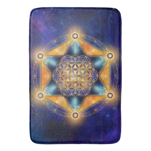Tapis De Bain Fleur de vie Merkaba Star - Géométrie sacrée (devant Vertical)
