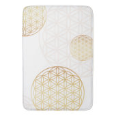 Tapis De Bain Fleur de vie or & blanc (devant Vertical)