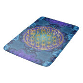 Tapis De Bain Fleur de vie - or - fractale 1 (Angle)