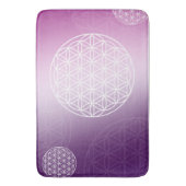 Tapis De Bain Fleur de vie violet Badematte (devant Vertical)
