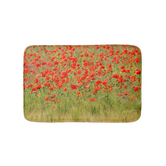Tapis De Bain fleur d'été rouge (Devant)