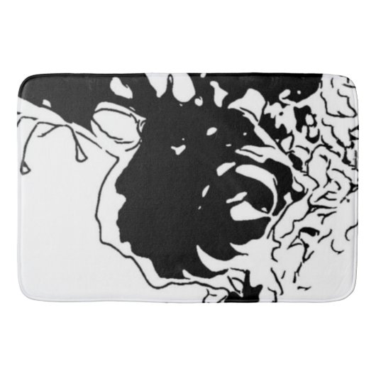 Tapis De Bain Fleur Doodle (Devant)