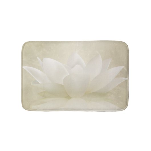 Tapis De Bain Fleur douce élégante de Lotus blanc/lis (Devant)