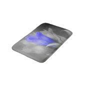 Tapis De Bain Fleur Gentienne En Noir Et Blanc (Angle)