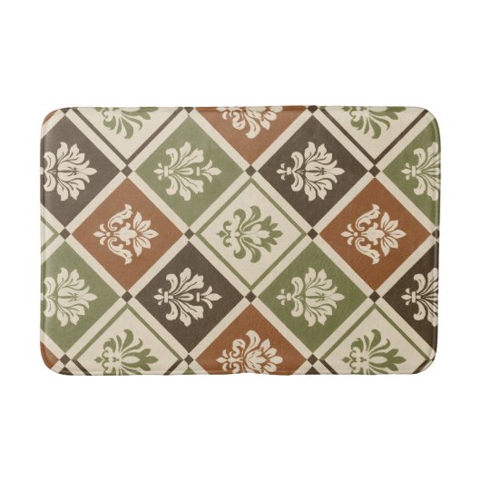 Tapis De Bain Fleur géométrique (Devant)