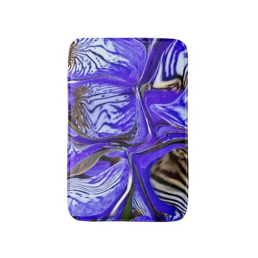 Tapis De Bain Fleur Iris Violet (Devant (Vertical))