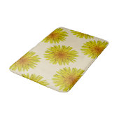 Tapis De Bain Fleur jaune de pissenlit d'été sur toute couleur (Angle)