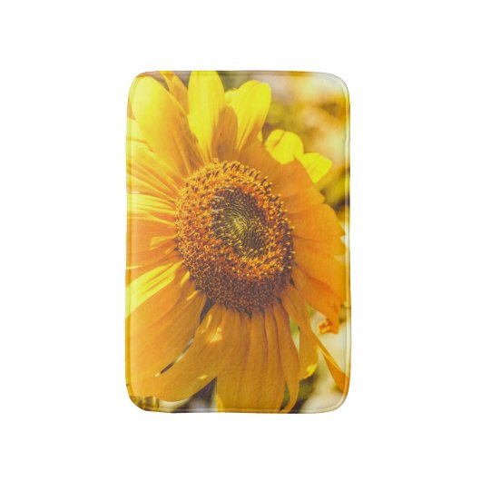 Tapis De Bain Fleur jaune de tournesol (Devant (Vertical))