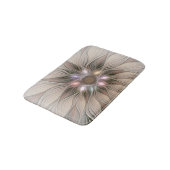 Tapis De Bain Fleur joyeuse abstraite beige marron floral fracta (Angle)