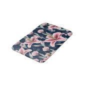Tapis De Bain Fleur Lilly Rose Motif sans couture. (Angle)