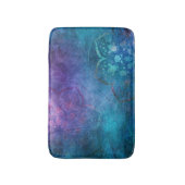 Tapis De Bain Fleur Lotus Élégante Turquoise et Verte (Devant (Vertical))
