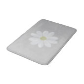 Tapis De Bain Fleur marguerite mignonne gris argent simple (Angle)