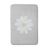 Tapis De Bain Fleur marguerite mignonne gris argent simple (Devant (Vertical))