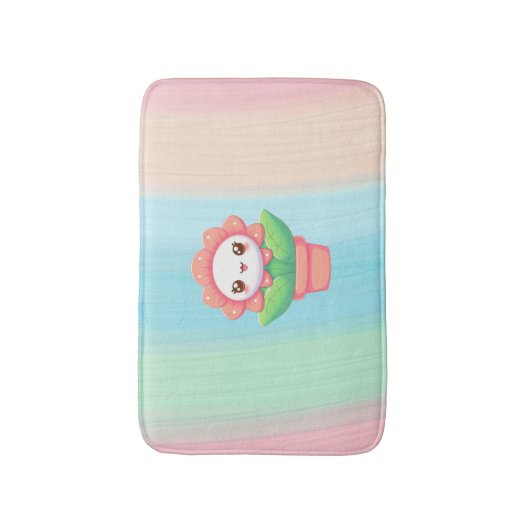 Tapis De Bain Fleur mignonne, capricieuse en pot (Devant (Vertical))