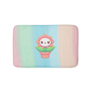 Tapis De Bain Fleur mignonne, capricieuse en pot