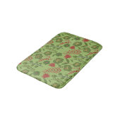 Tapis De Bain Fleur motif, branche, feuille fleurie verte sans s (Angle)