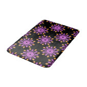 Tapis De Bain Fleur néon rose et orange (Angle)