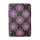 Tapis De Bain Fleur néon rose et orange (Devant (Vertical))