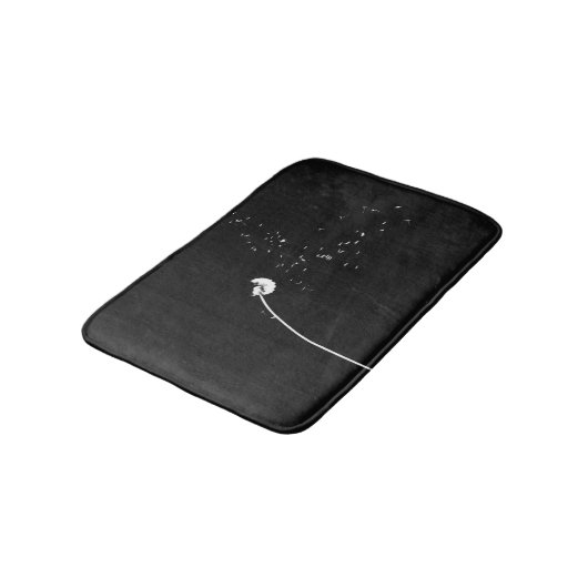 Tapis De Bain Fleur noire et blanche de Minimalistic moderne de (Angle)
