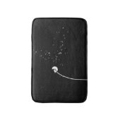 Tapis De Bain Fleur noire et blanche de Minimalistic moderne de (Devant (Vertical))