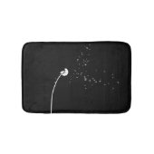 Tapis De Bain Fleur noire et blanche de Minimalistic moderne de (Devant)