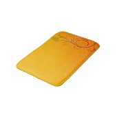 Tapis De Bain Fleur orange (Angle)