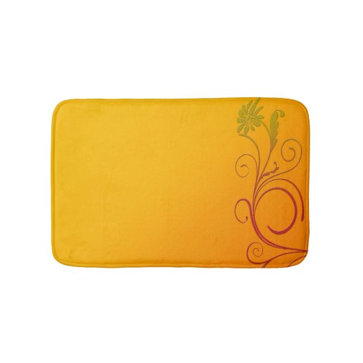 Tapis De Bain Fleur orange (Devant)