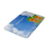 Tapis De Bain Fleur orange paisible sereine sur l'océan (Angle)